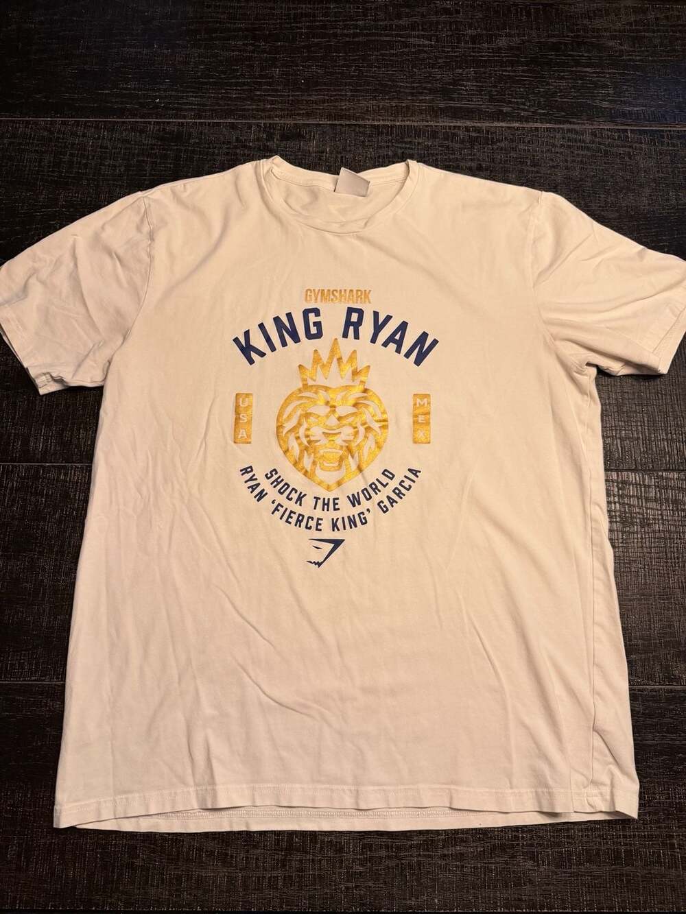 Gymshark King Ryan Shock The World Ryan Garcia White T-Shirt